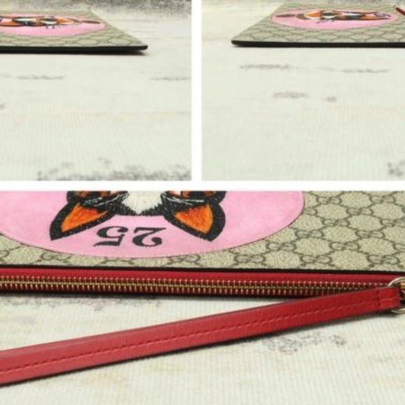 GUCCI LIMITED EDITION SUPREME CANVAS+LEATHER BOSCO CLUTCH/POUCH-100% AUTHENTIC - Picture 6 of 12